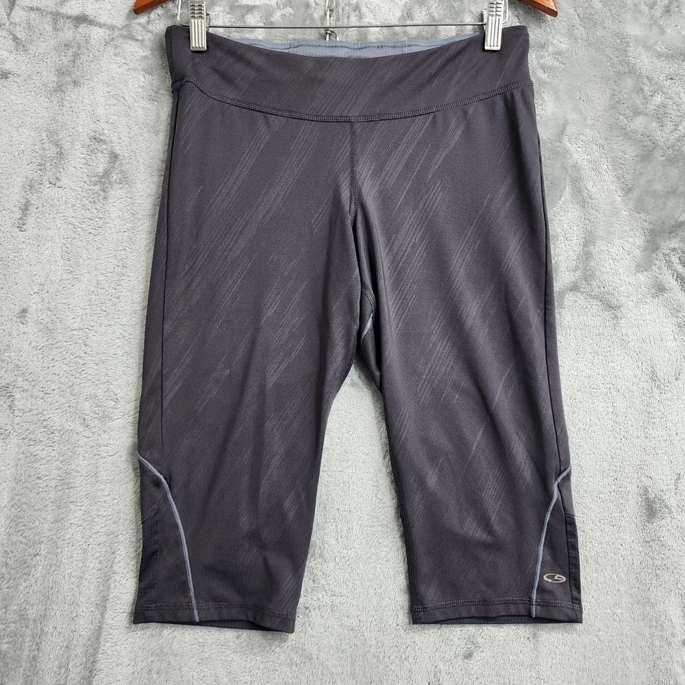 Champion Leggings Womens L Gray Capri Pull On Stretch Athletic Workout Fitness